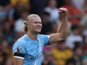 ارقام هالاند في مواجهة وولفرهامبتون بالدوري الانجليزي الممتاز