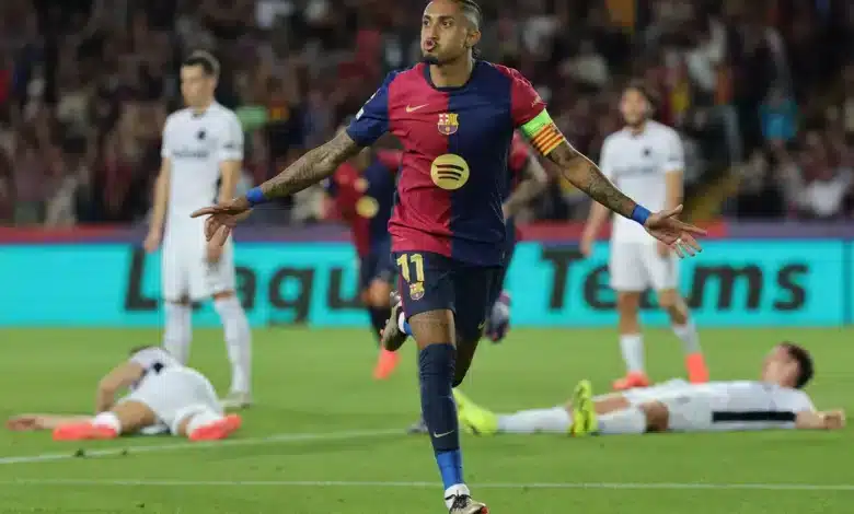 غياب رافينيا برشلونة